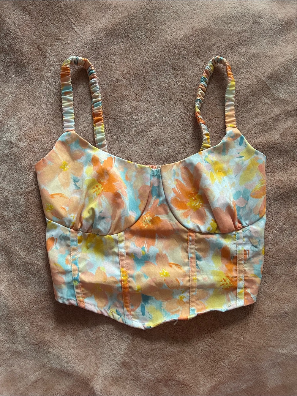 Floral corset top